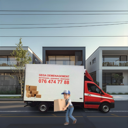 Camion avec un chauffeur déménageur